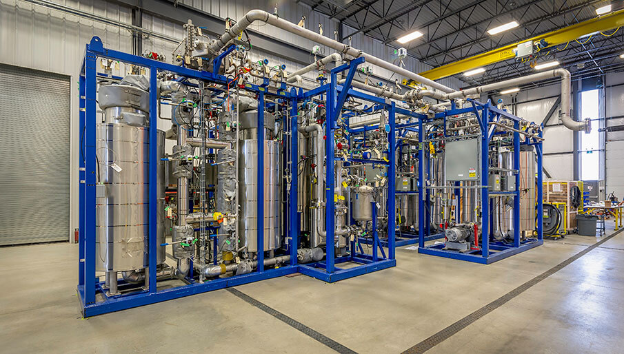 Mounted modular plant