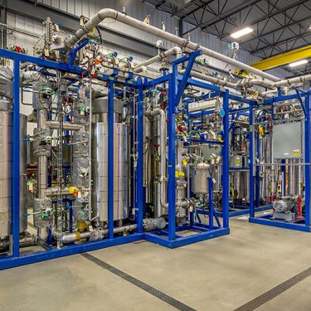 Mounted modular plant